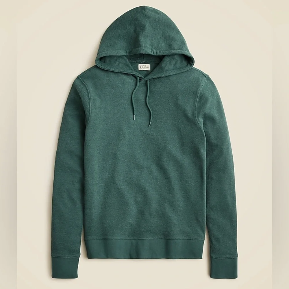 J Crew Textured Hooded Sweater Tee in Graffiti Green Single D Size Large EUC!